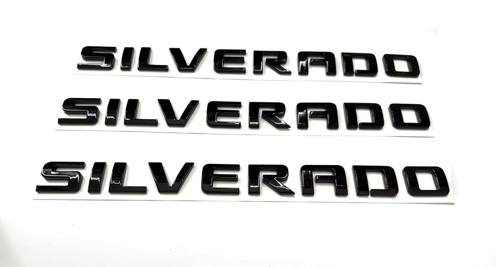 Generic black badge emblems set for Sierra and Canyon, enhances truck styling