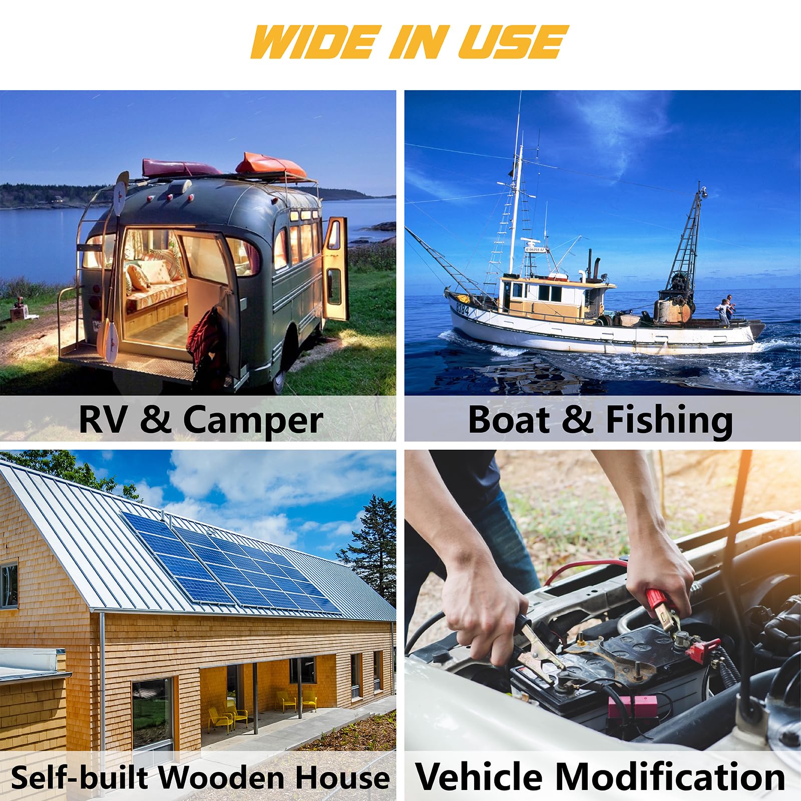 Adjustable bolts allow compatibility with batteries up to 10.63in L × 7.06in W × 7.5in H.