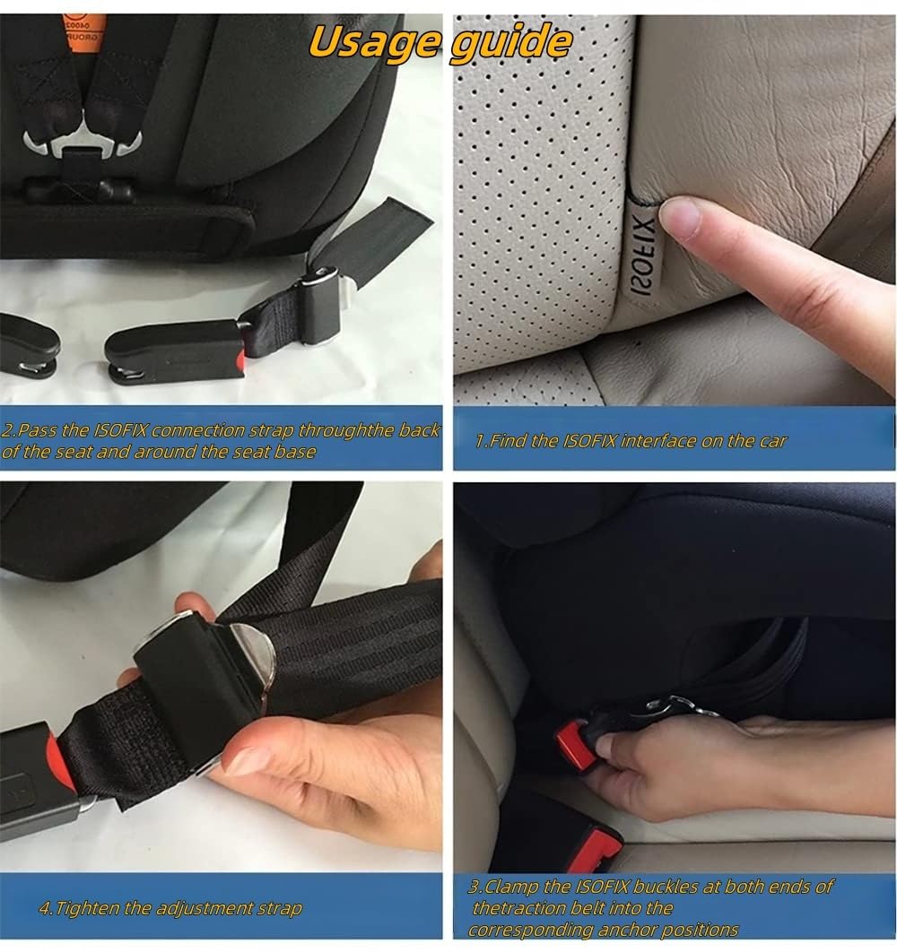 Generic black ISOFIX accessory set for a sleek, cohesive look.