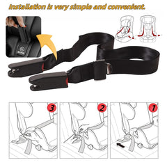 Generic buckle pad close-up showing high-strength support (3500 lbs) for safety.