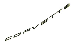 Generic C8 rear emblem in glossy black enhances exterior styling.