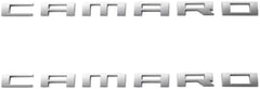 Generic Camaro emblem side view on car body enhances sport appearance