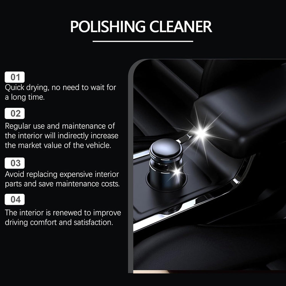 Fabric seats brightened by Generic Car Interior Cleaner Spray with no residue