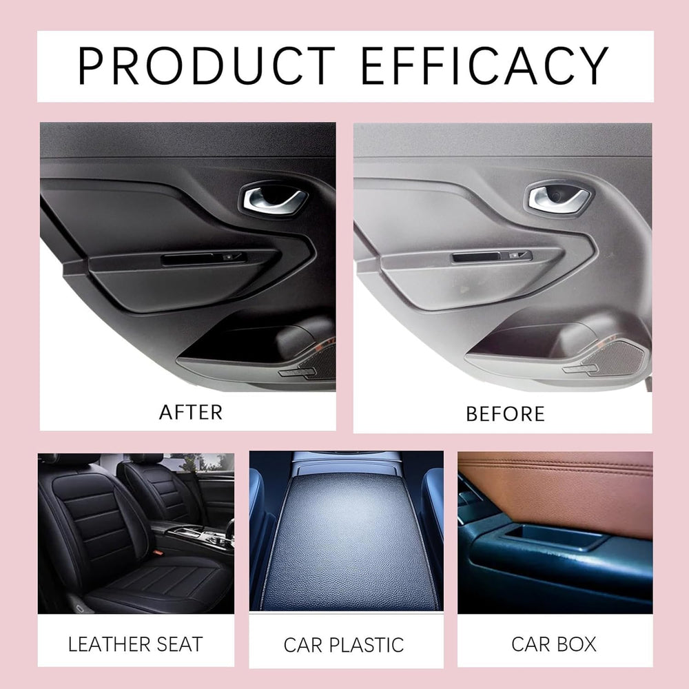 Leather seat treated with Generic Car Interior Cleaner Spray without damage