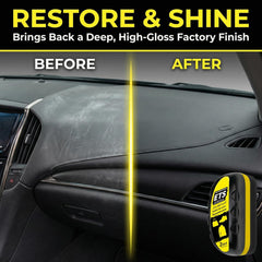Generic Car Interior Detailer applied to the dash to remove stains and grime.