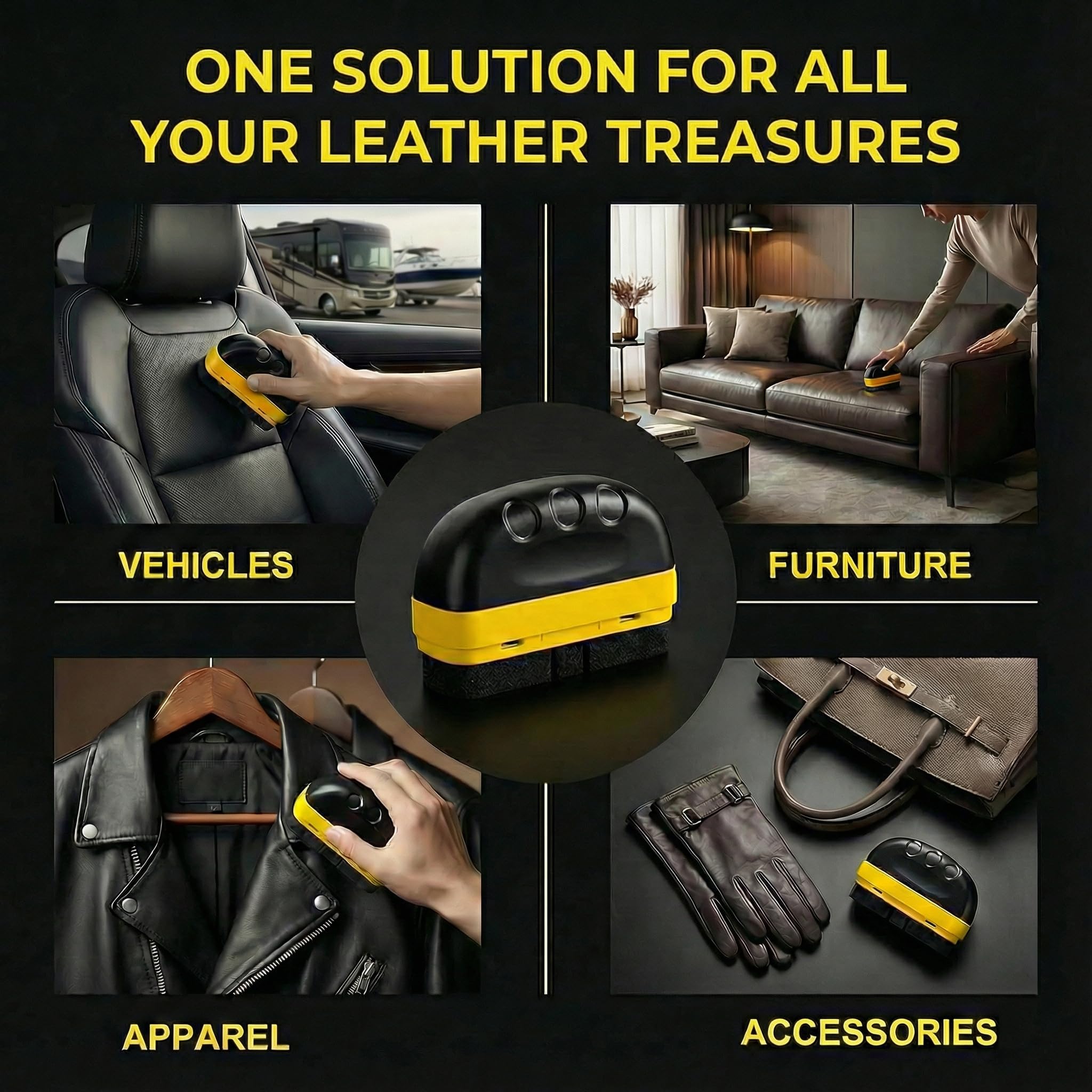 Generic Car Interior Detailer packaging highlights eco-friendly, residue-free formula.