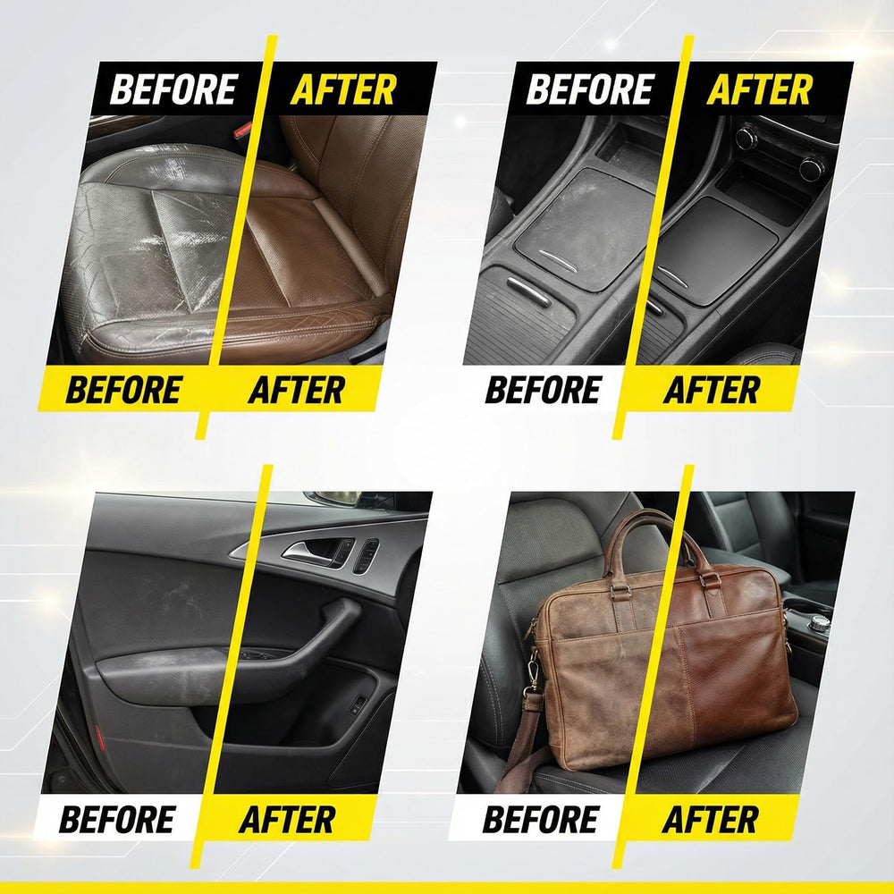 Generic Car Interior Detailer safely cleans leather, vinyl, plastics, and fabric.