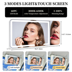 Generic car sun visor makeup mirror 3x magnifier for precise grooming