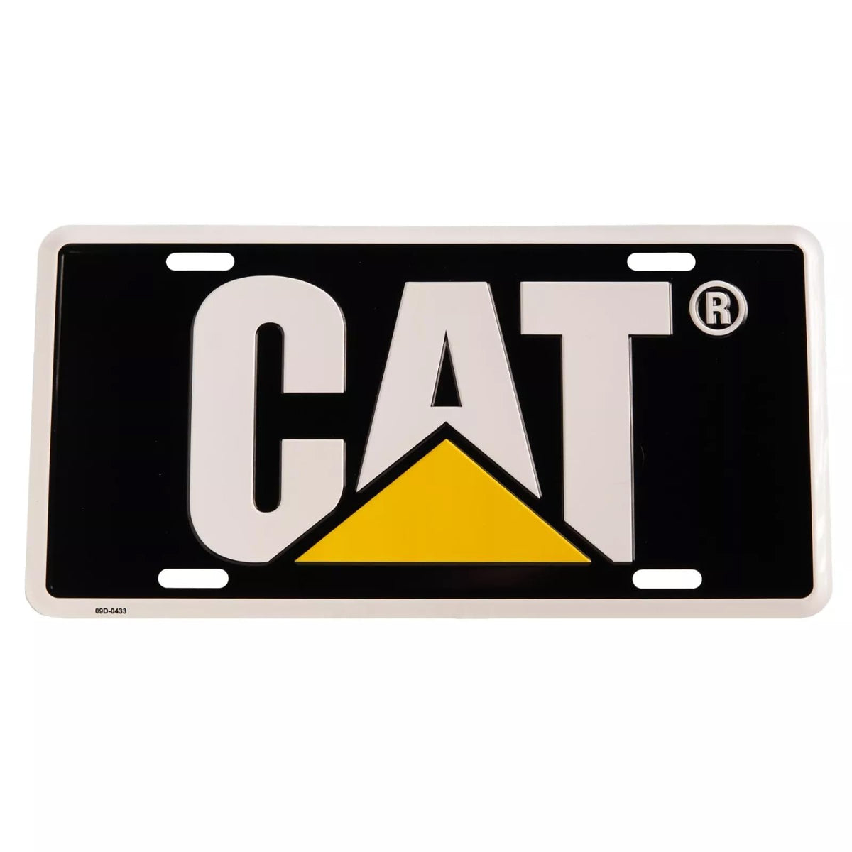 Generic CAT aluminum license plate in black with 6x12 size for durable vehicle tagging