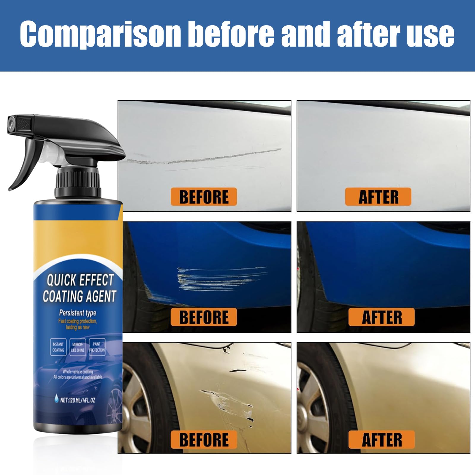Generic ceramic coating spray-on application kit for showroom shine and easy upkeep
