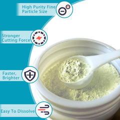 Generic Cerium Oxide powder with included scoop for easy mixing into paste.