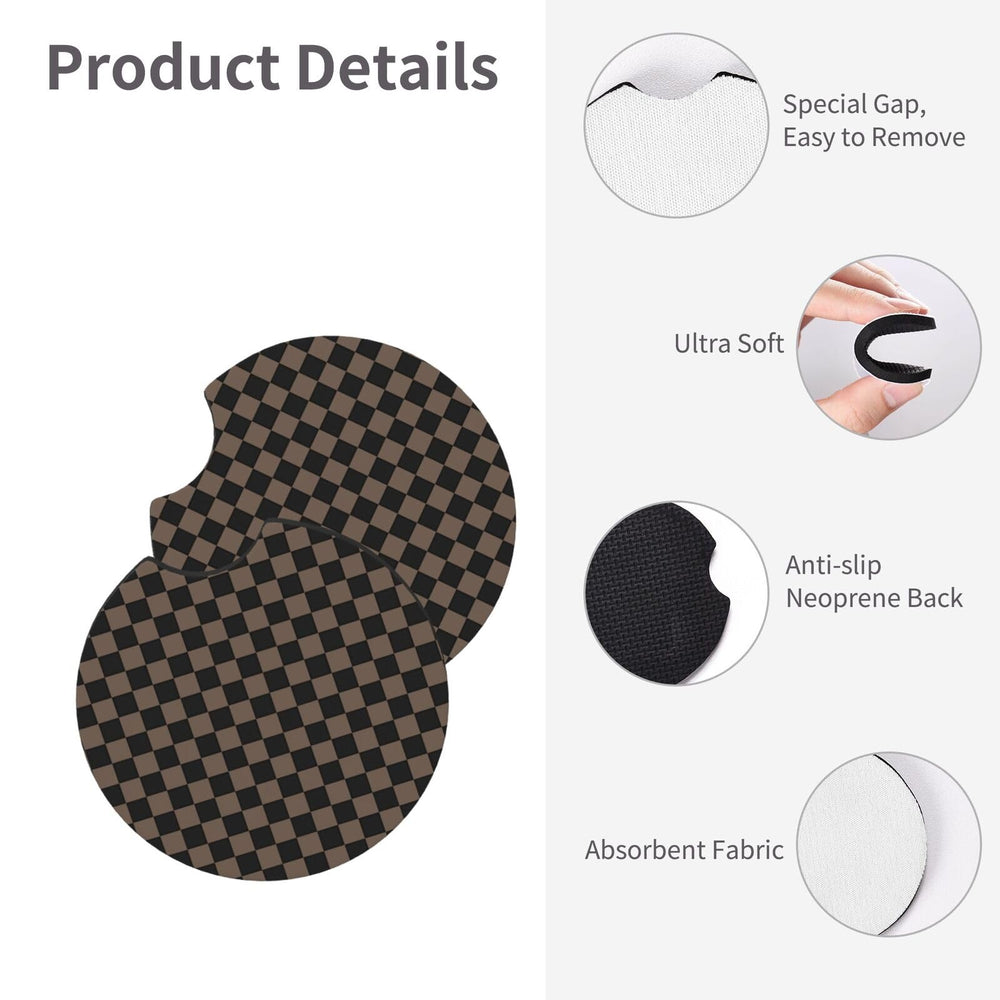 Generic checkered steering wheel cover adds decorative interior accessory for personality.