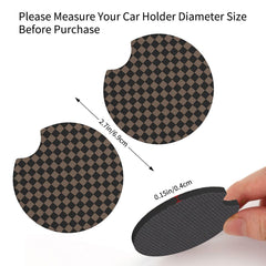 Generic checkered steering wheel cover protects from sun and cold, reducing wear.