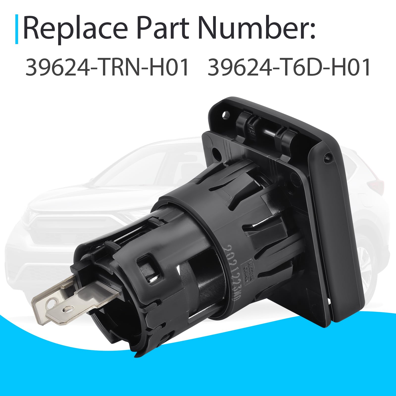 Generic cigarette-lighter power socket outlet for Honda Accord; reliable 12V power for accessories.