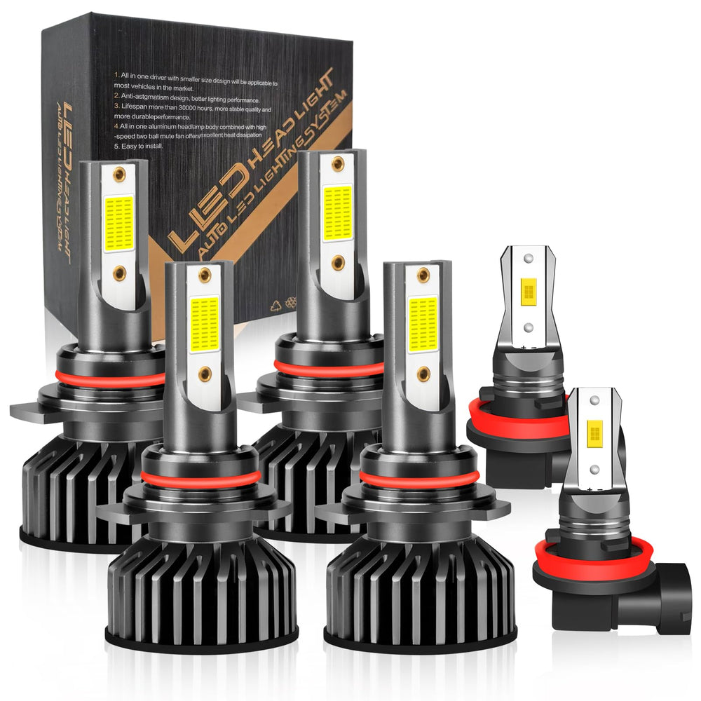 Generic Civic 9005 high-beam LED bulbs for brighter night driving