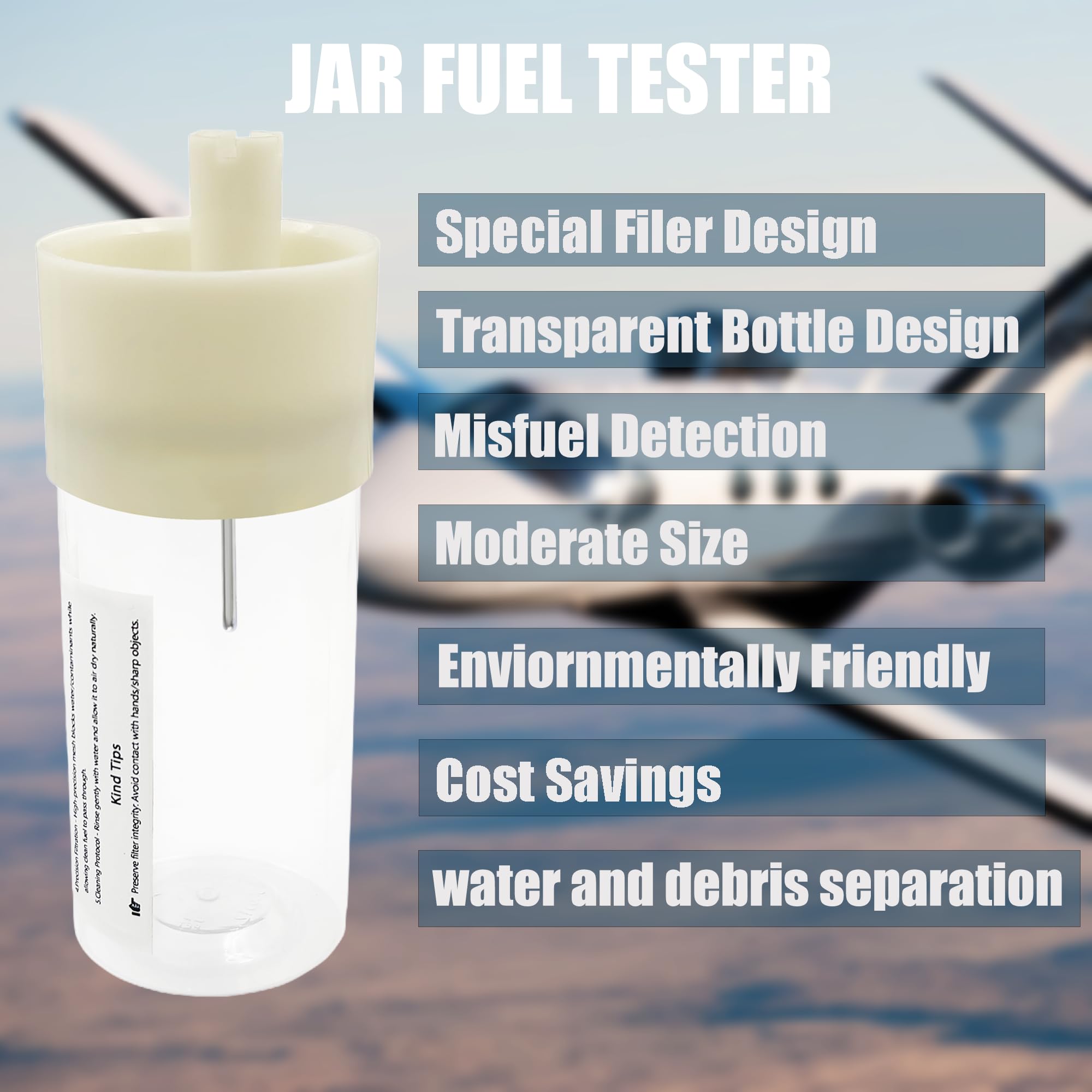 Generic Compact Travel-Friendly Test Jar fits in a bag for on‑the‑go inspections