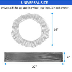 Disposable steering wheel cover clear to monitor cleanliness during maintenance