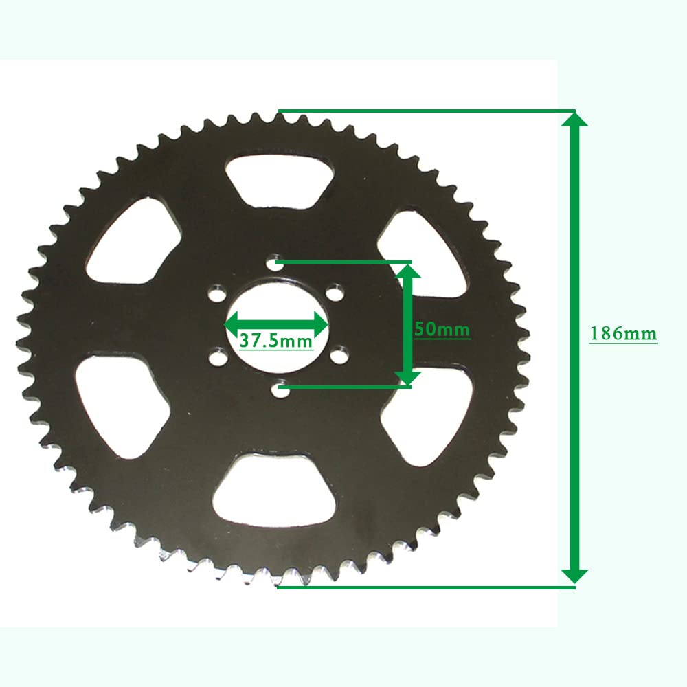 DJ-Motor 35-60T rear sprocket side view, showing rugged construction for tough rides.