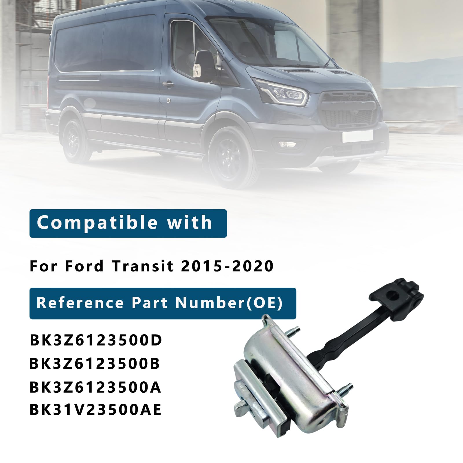 Generic door check strap front, passenger side replacement for Ford Transit.