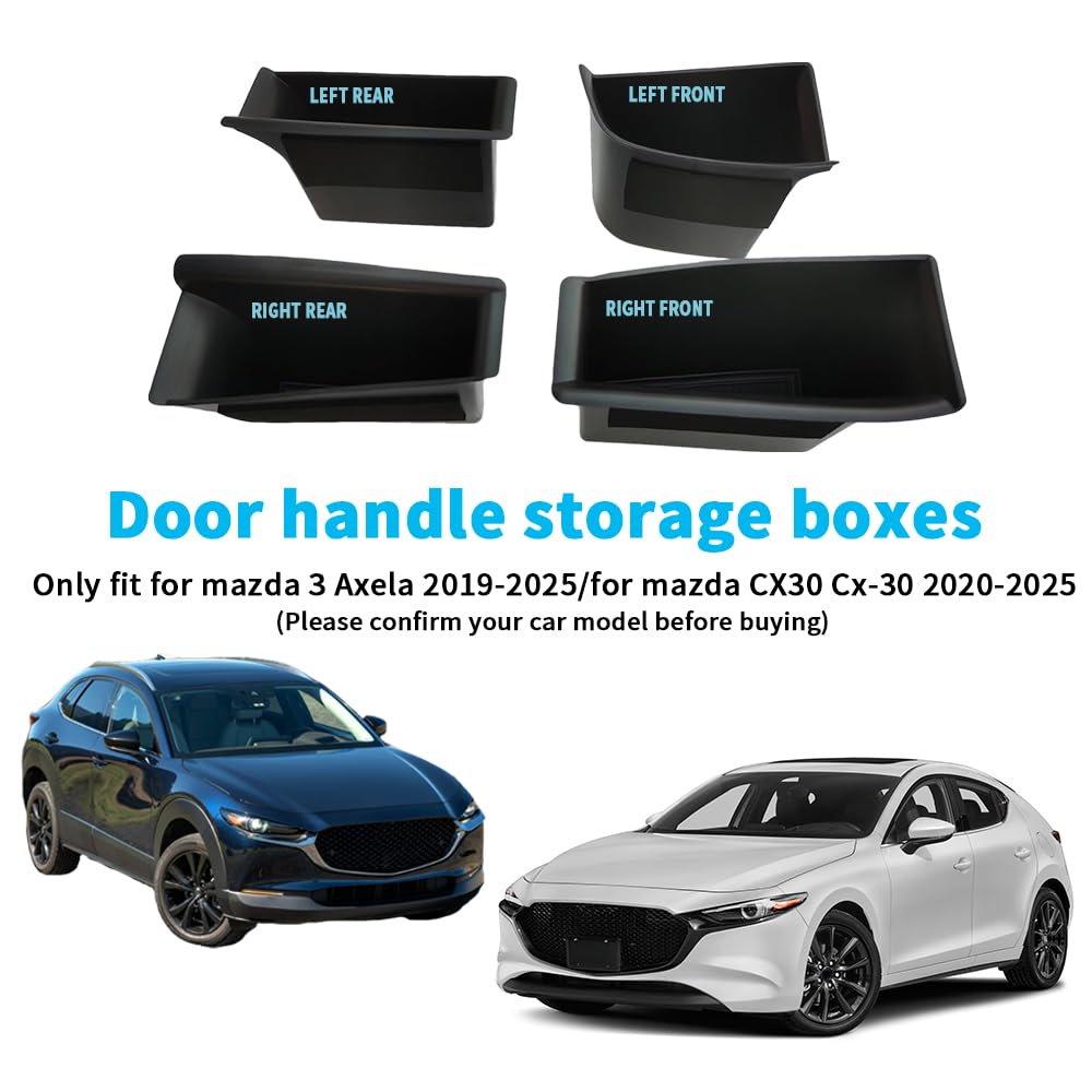 Generic Mazda 3 Axela door handle storage box front-right view keeps cards handy