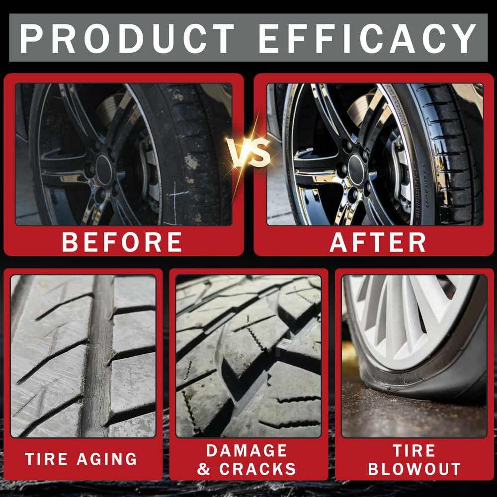 Generic easy-application polishing paste lets you shine tires without extra tools.