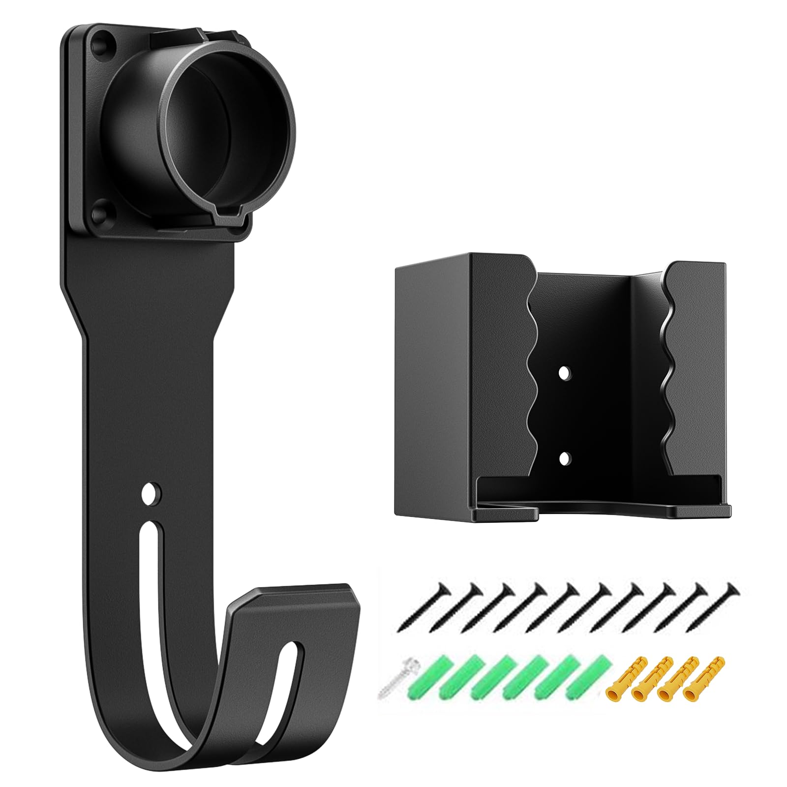 Generic EV charger wall mount kit with secure holster for easy plug docking.