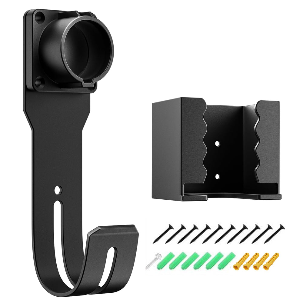 Generic EV charger wall mount kit with secure holster for easy plug docking.