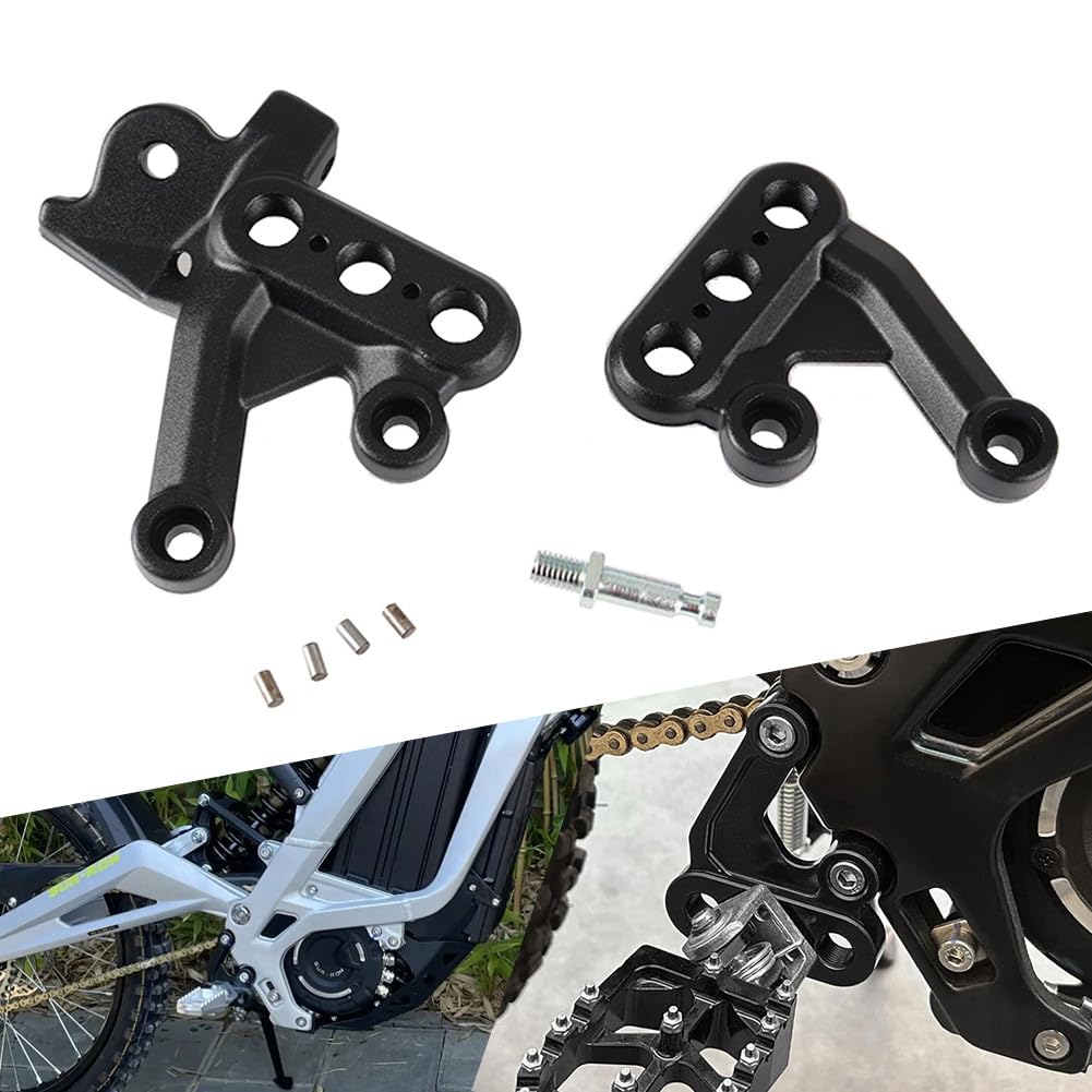Generic Footpegs Bracket package for Sur-Ron bikes, ready for upgrade.