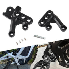 Generic Footpegs Bracket package for Sur-Ron bikes, ready for upgrade.