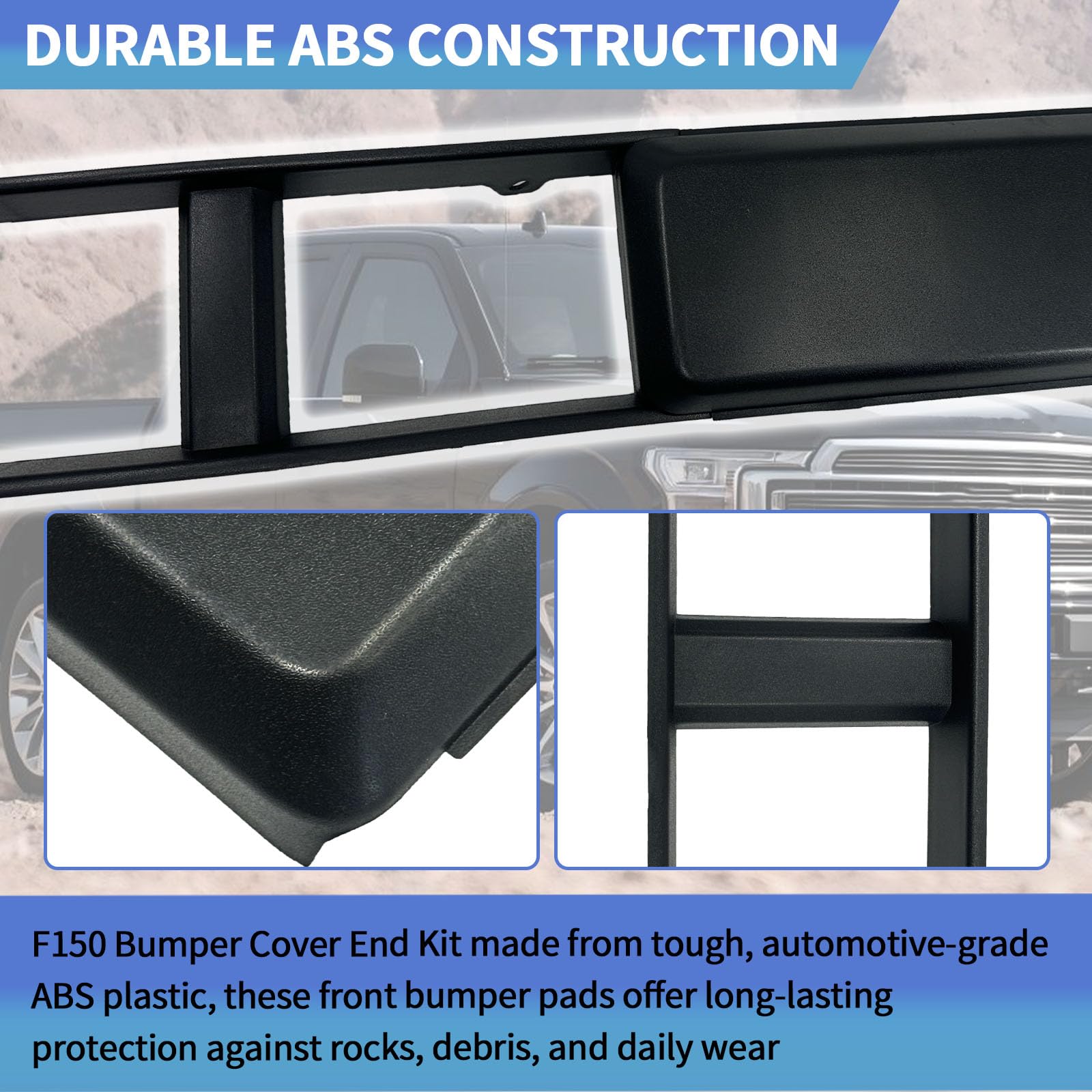 Generic Front Bumper End Cover right-side view shows clean lines for reliable alignment.