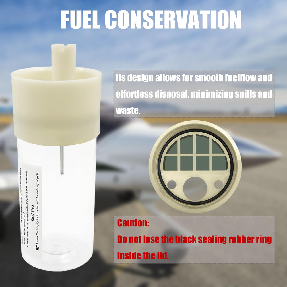 Generic Fuel Sample Separator Screen highlights water and debris for reliable checks