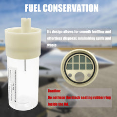 Generic Fuel Sample Separator Screen highlights water and debris for reliable checks