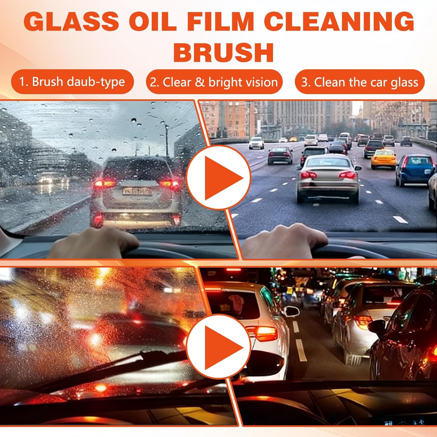 Generic Glass Emulsion Cleaner cleans rear windows for better rear visibility.