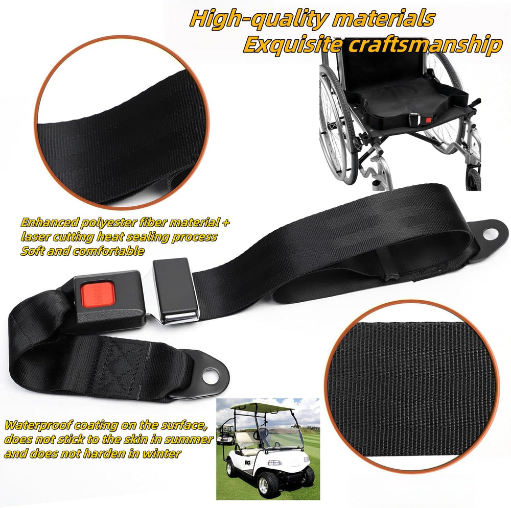Generic Golf Cart Seat Belt Pad adjustable strap demonstrates customizable length for riders