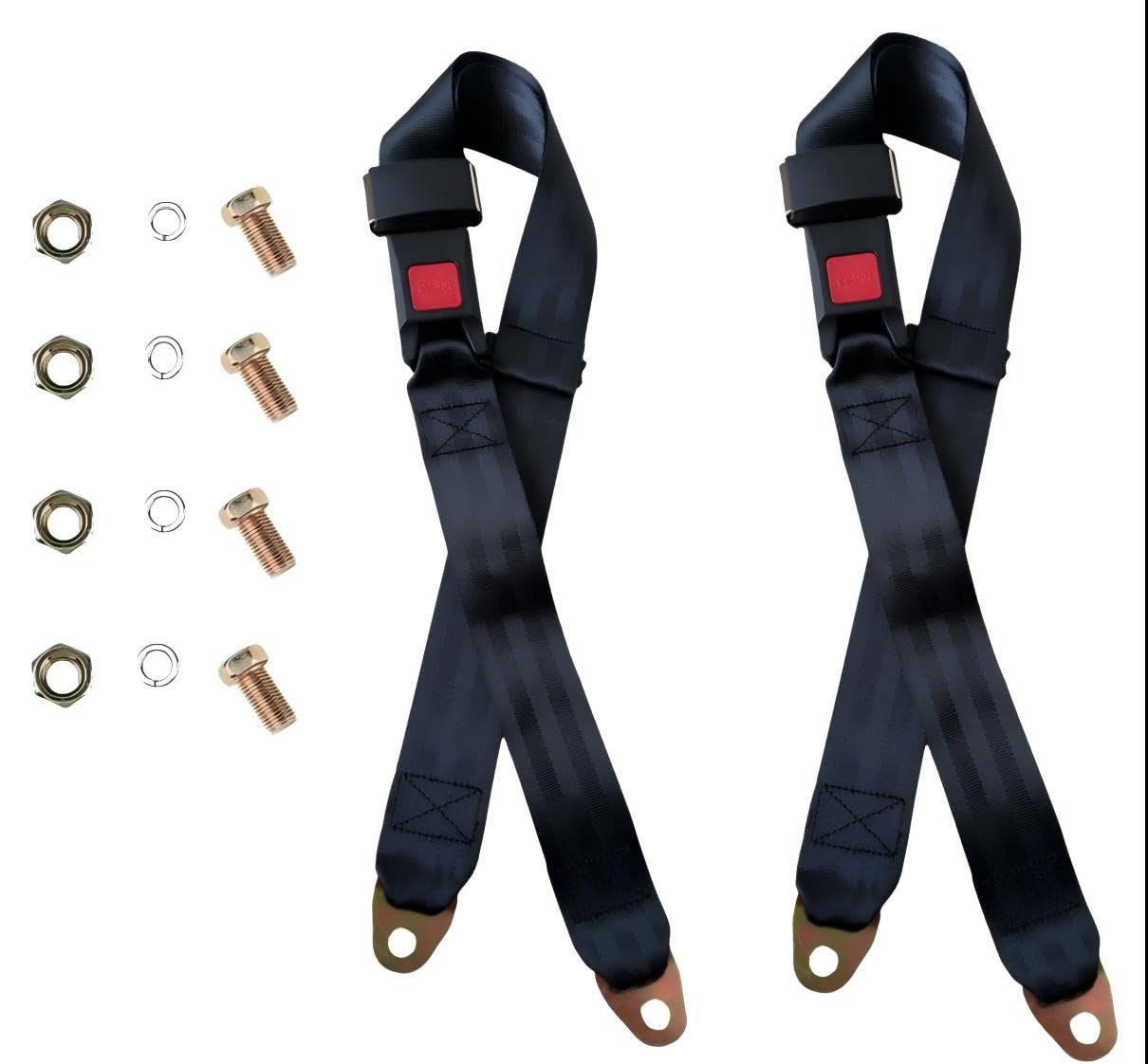 Generic Golf Cart Seat Belt Pad front-left view shows soft comfort on long rides
