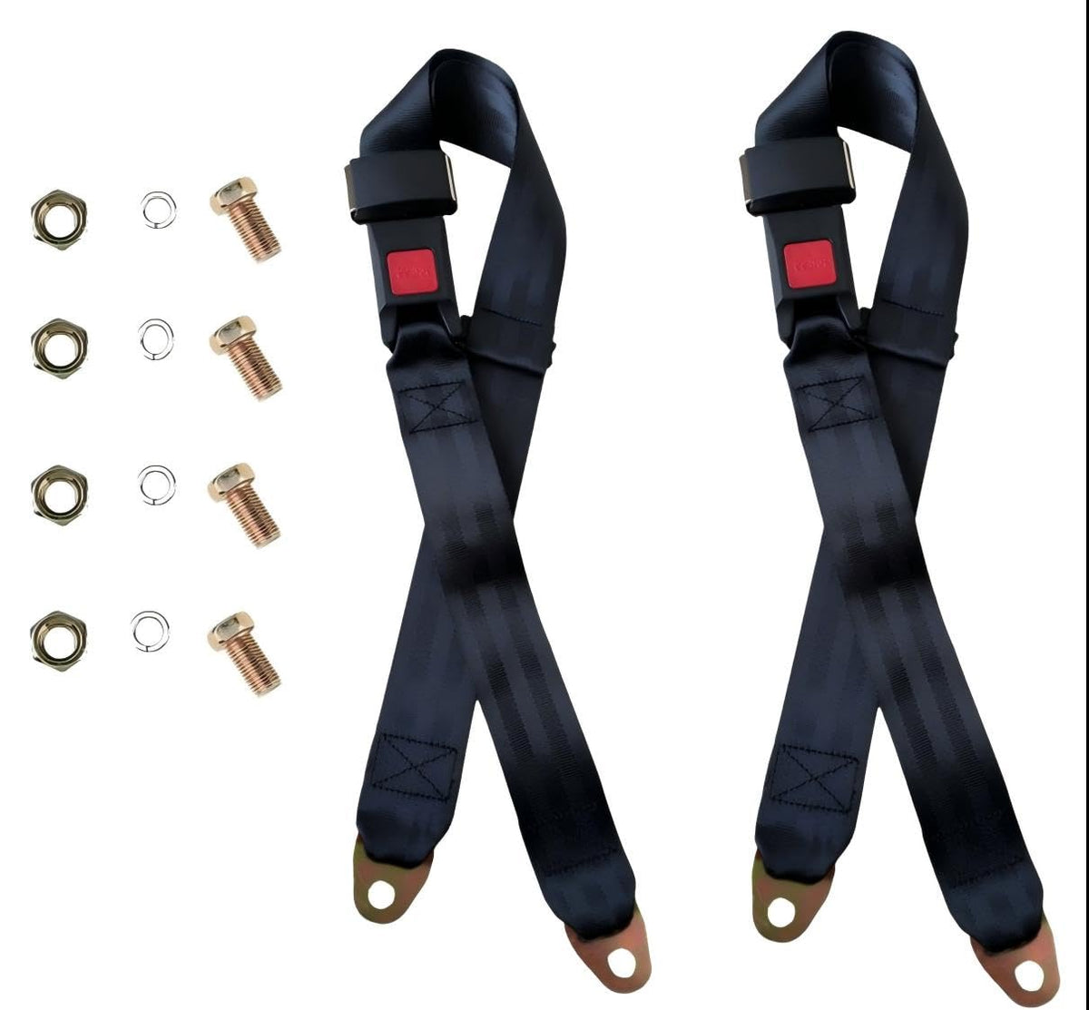 Generic Golf Cart Seat Belt Pad front-left view shows soft comfort on long rides