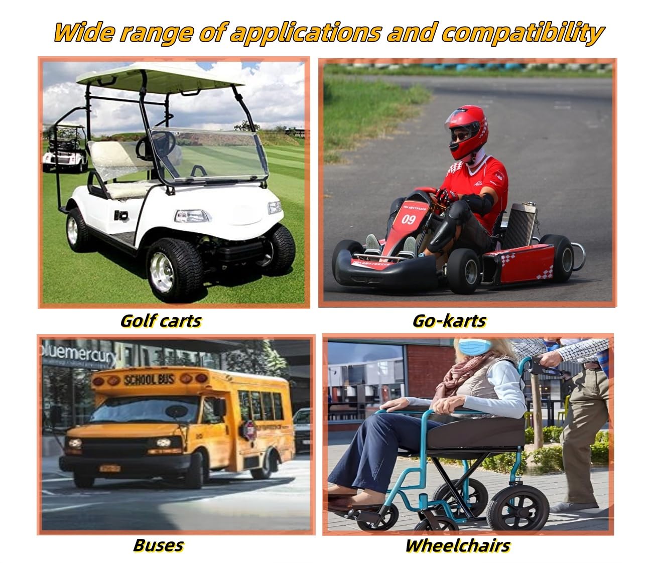 Generic padding kit suitable for front and rear golf cart seats.