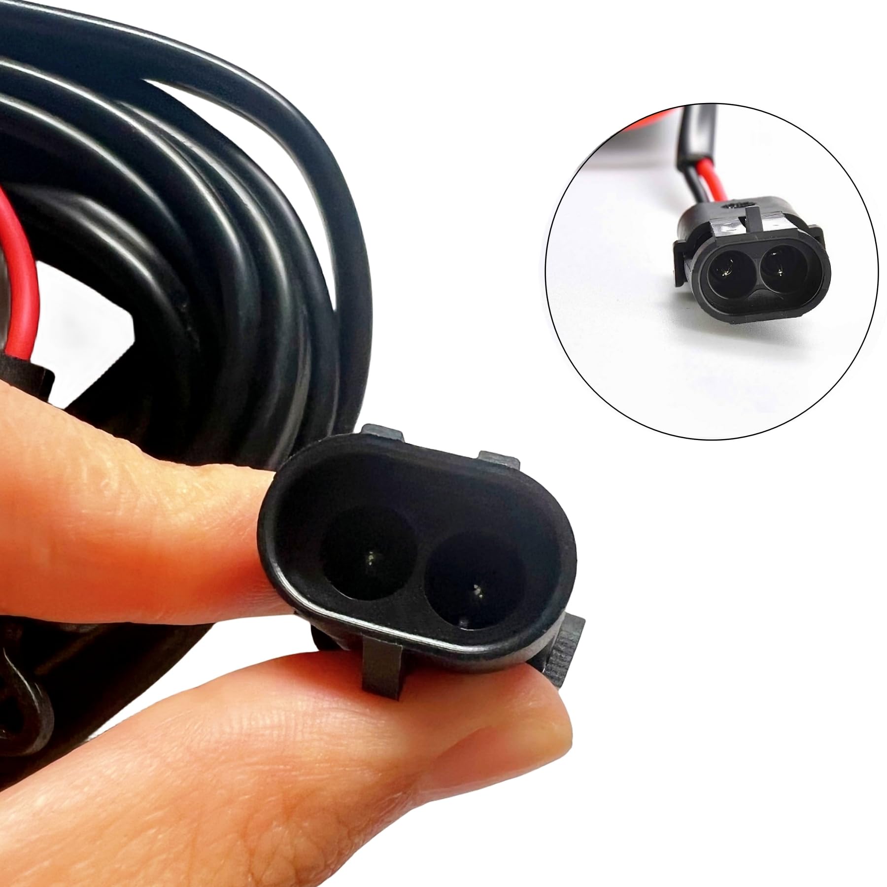 Generic Harmar-battery cable connection for durable, plug-ready installation