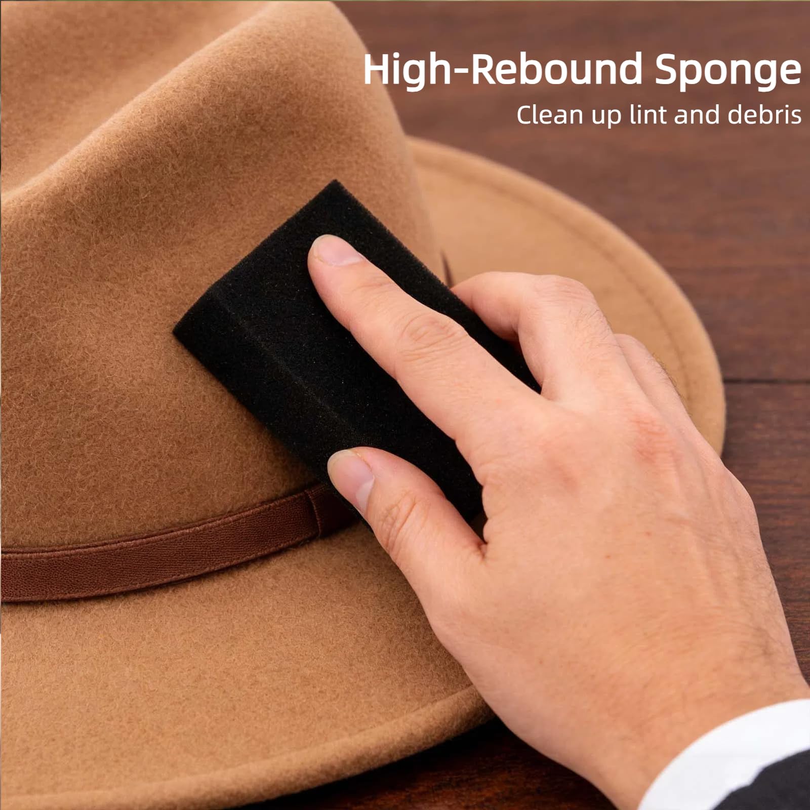 Generic hat brush kit sweatband cleaning brush refreshes sweatbands.