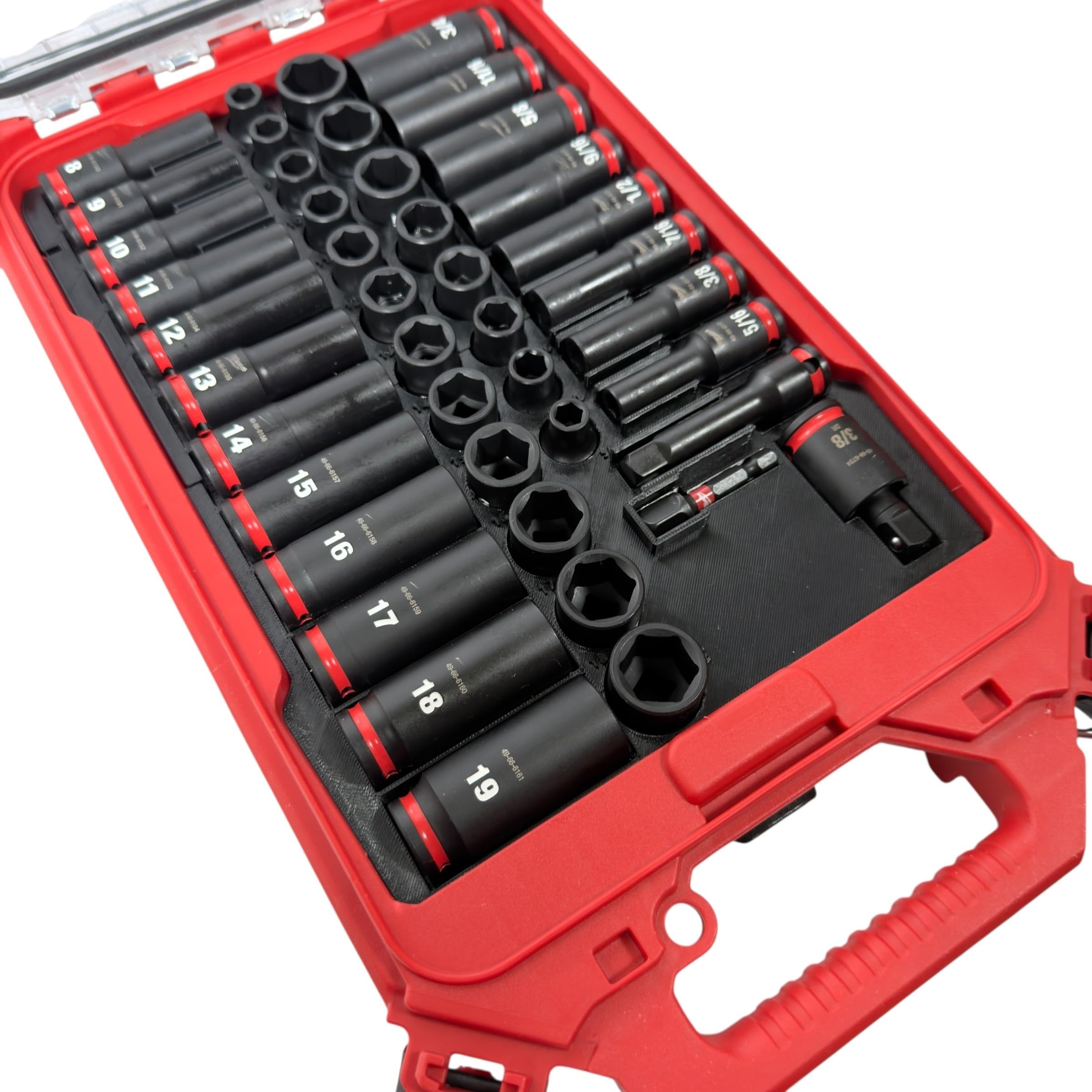 Low-profile design maximizes space in Packout while keeping frequently used sockets accessible
