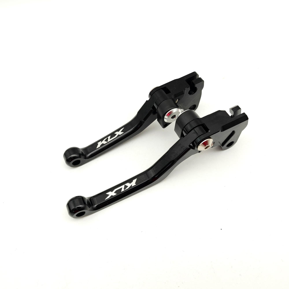 Generic KLX110 brake lever glossy black for enhanced braking precision.