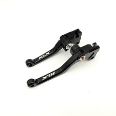 Generic KLX110 brake lever glossy black for enhanced braking precision.