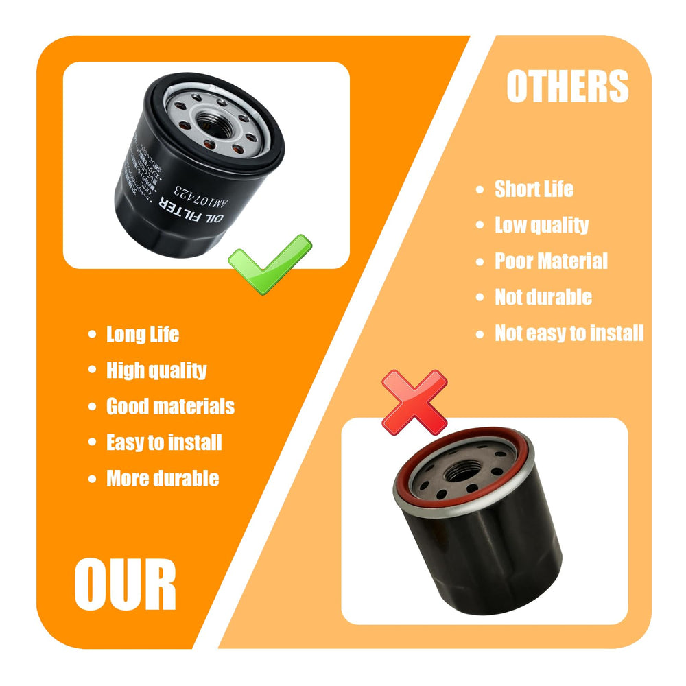 Generic oil filter features a reinforced metal shell for durability.