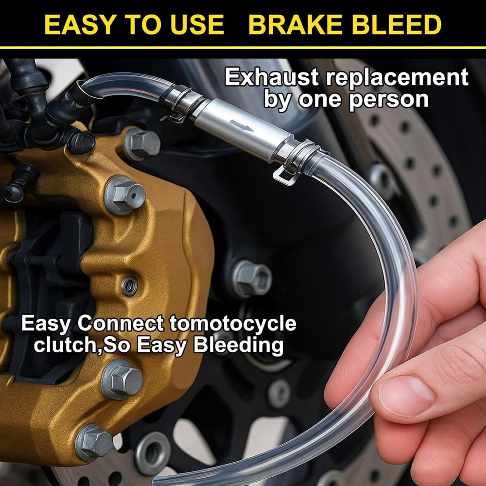 Generic metal clips secure the hose to the brake nipple reliably.