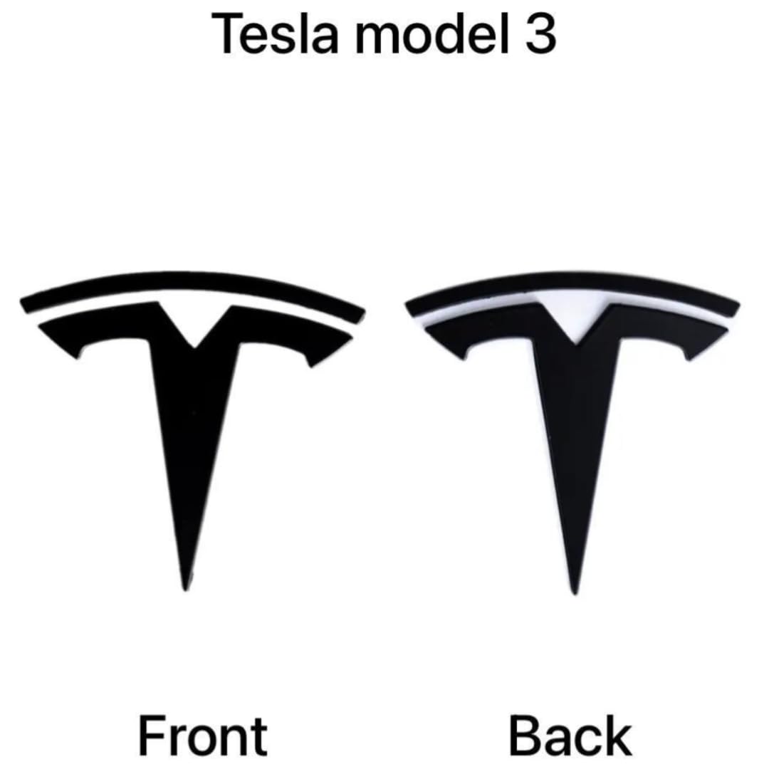 Generic Model 3 rear trunk emblem enhances aesthetics and weather resistance.