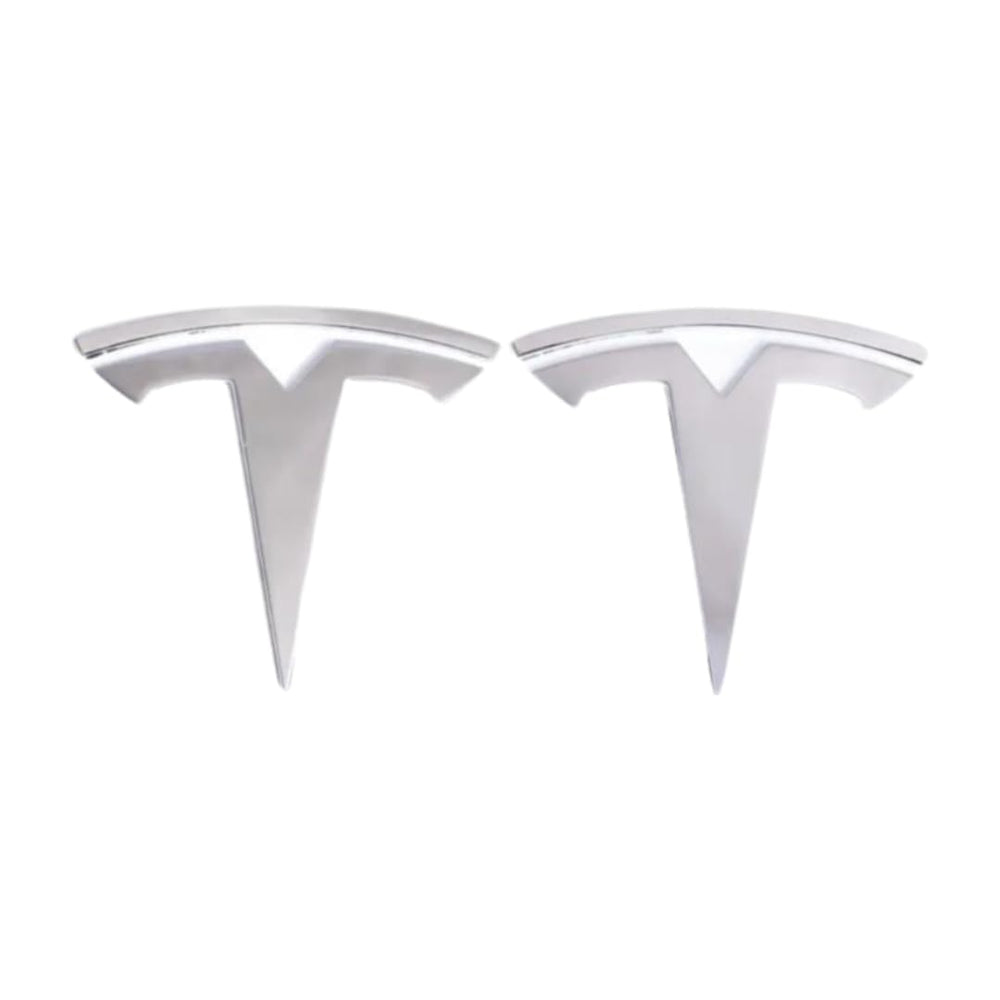 Generic Model 3 chrome front hood badge adds a premium look and durable exterior upgrade.