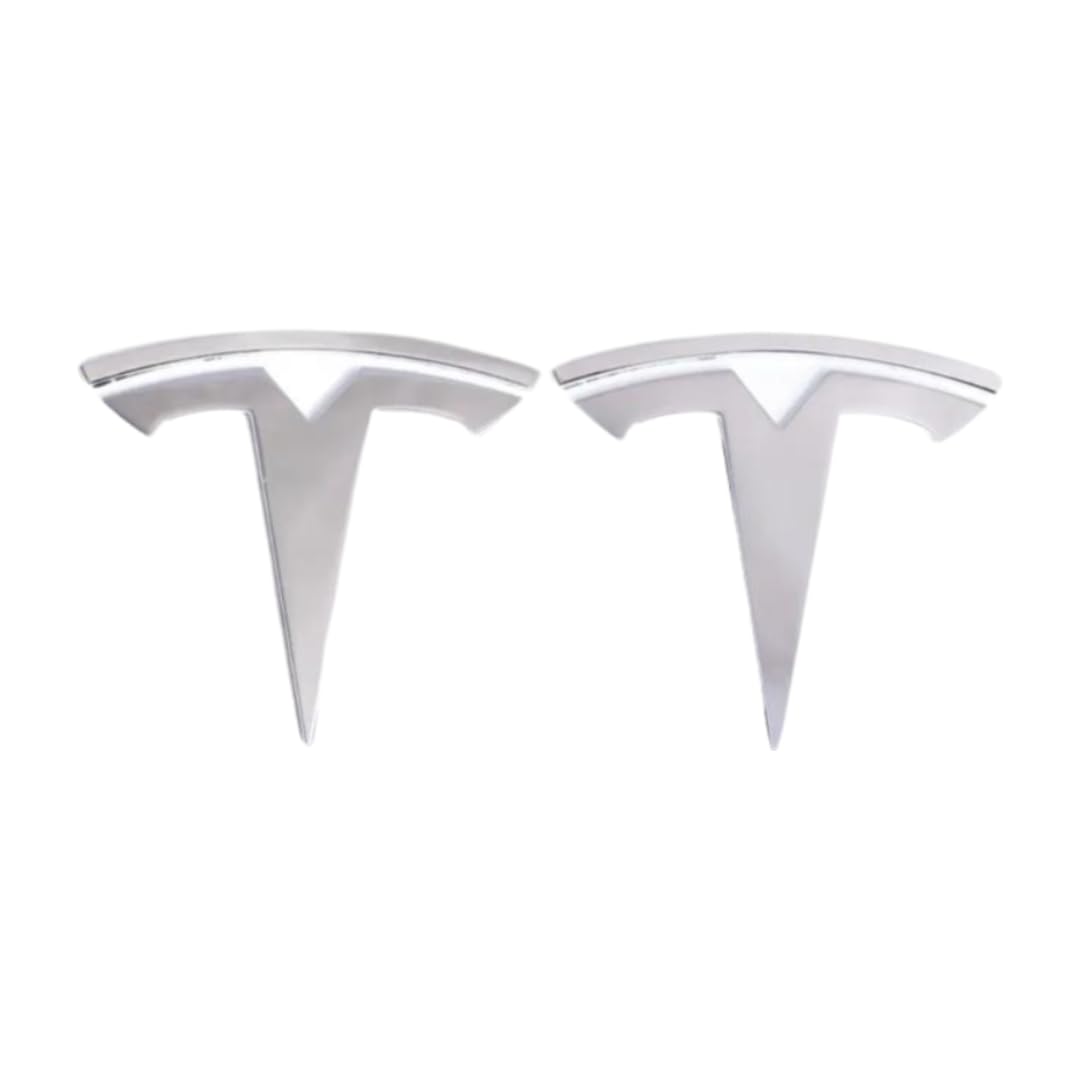 Generic Model 3 chrome front hood badge adds a premium look and durable exterior upgrade.