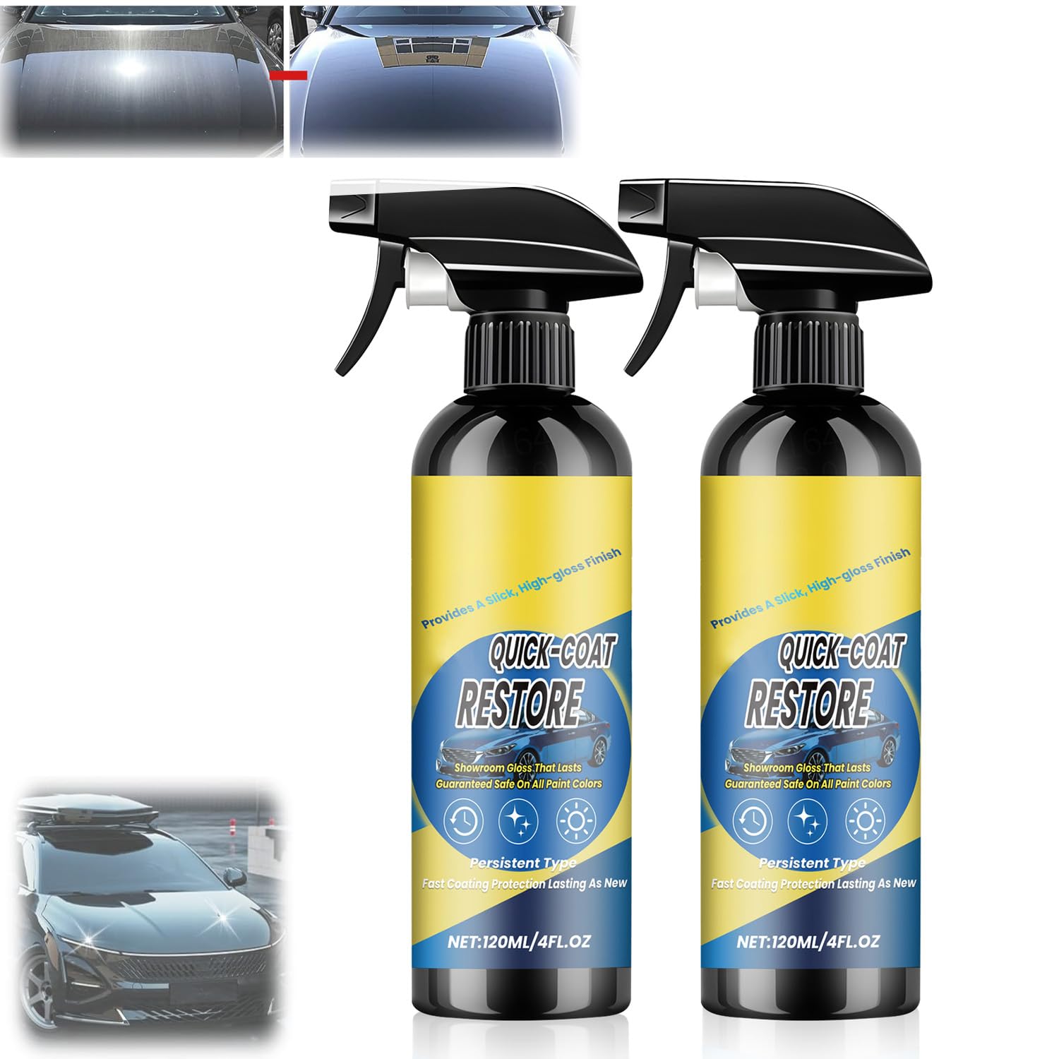 Generic Nano Quick Coat Spray bottle close-up for showroom gloss