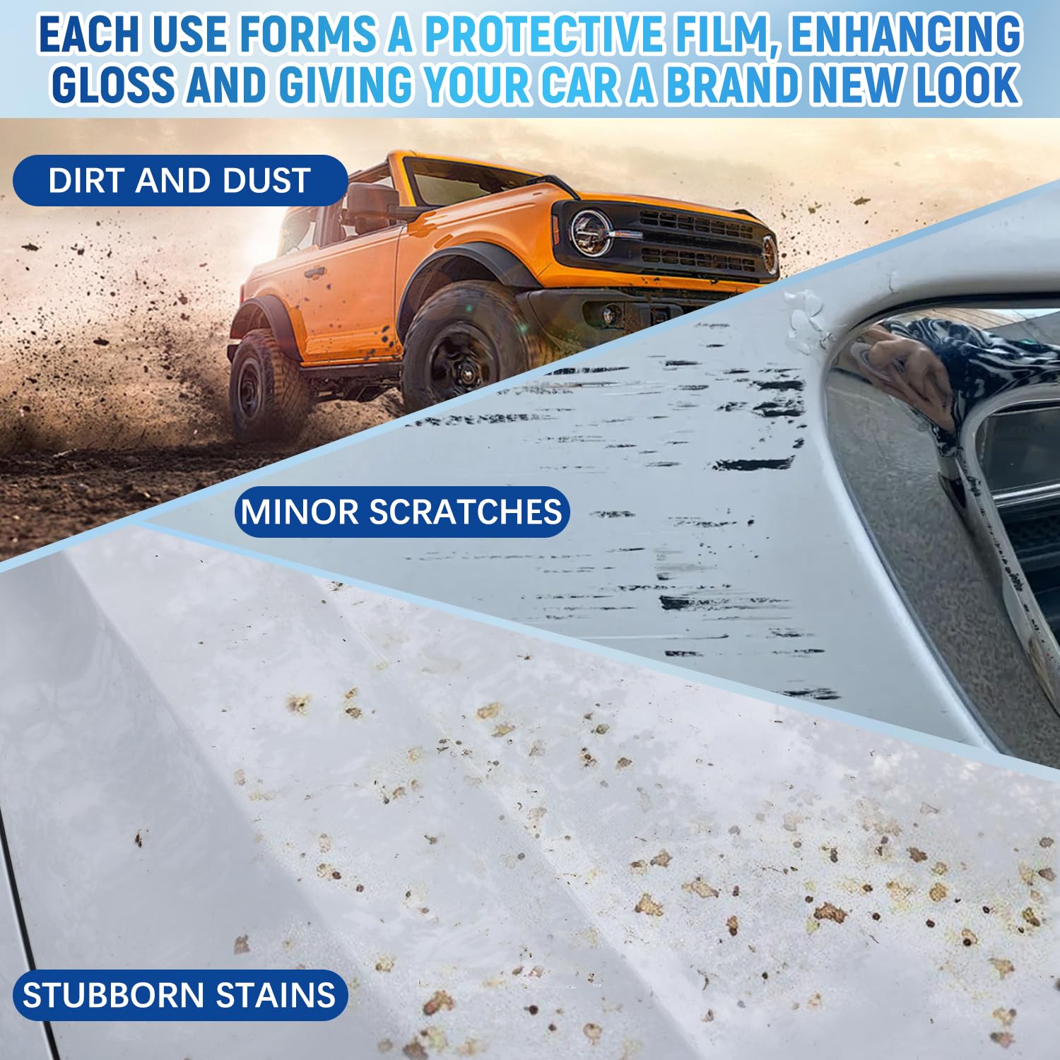 Generic Nano Quick Coat Spray showing showroom gloss on car surface