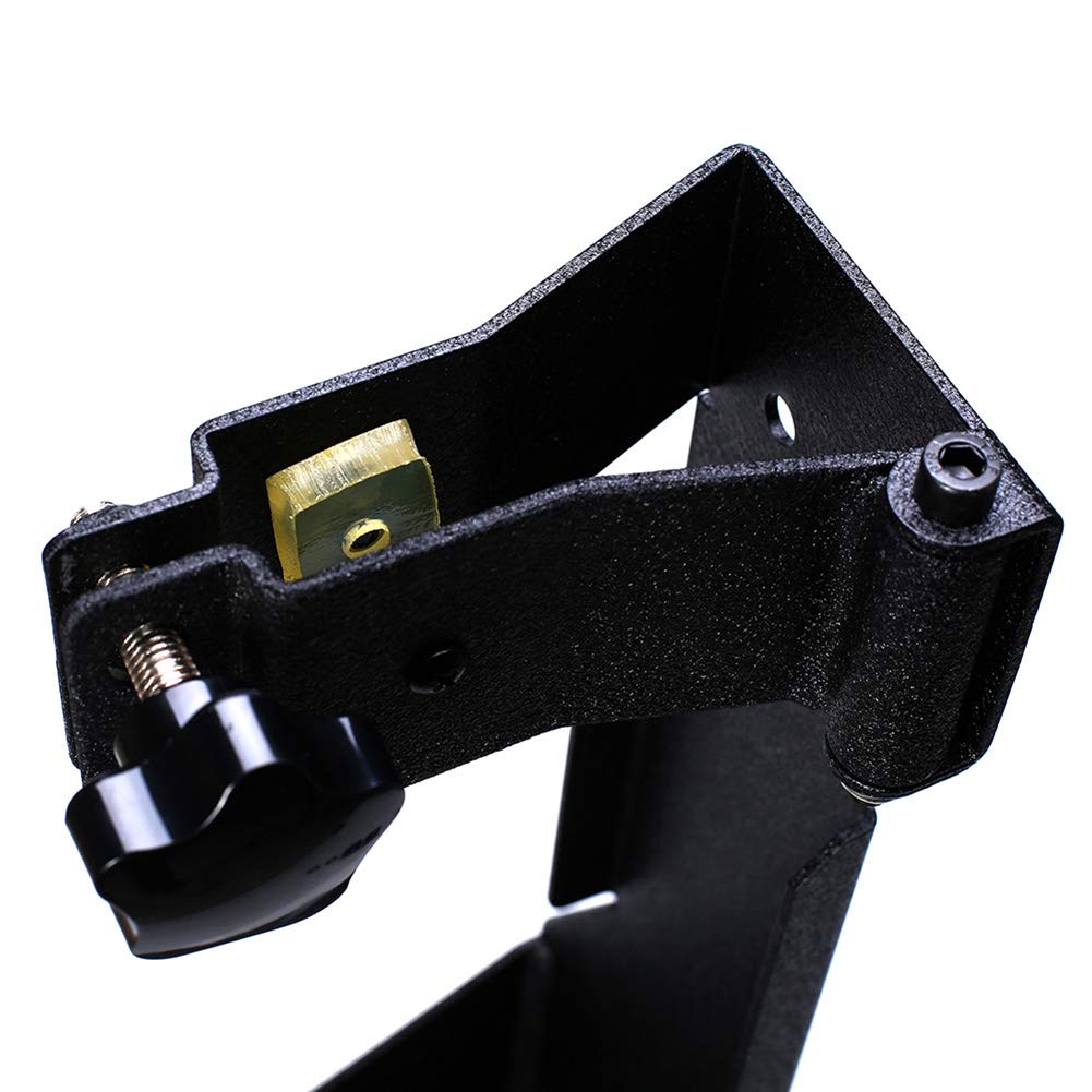Generic off-road jack mount on tailgate hinges for accessible rear storage